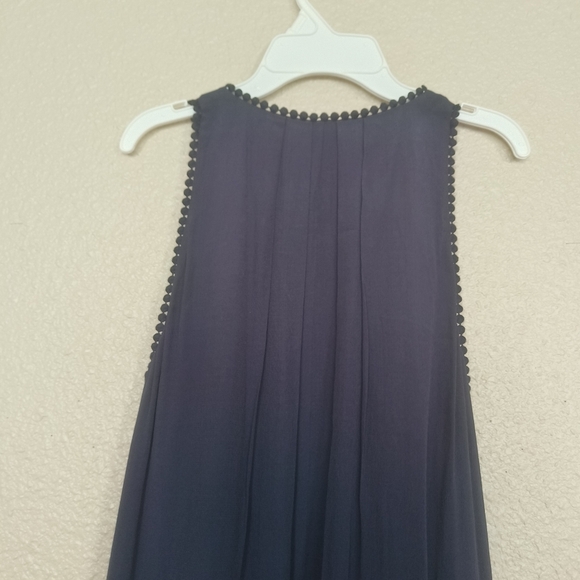anthropology Maeve Navy Blue Sequin Fringe Fringe Sleeveless Short Dress Sz‎ 2 - Picture 13 of 16